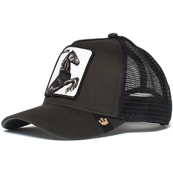 Mützen gebogen schwarz snapback für Kinder Little Stallion The Farm Goorin Bros.