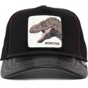 casquette-trucker-noire-pour-enfant-dinosaure-t-rex-little-monster-the-farm-goorin-bros