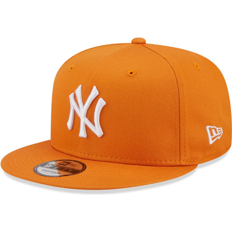 mutzen-flach-orange-snapback-9fifty-league-essential-der-new-york-yankees-mlb-von-new-era