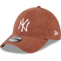 mutzen-gebogen-braun-angepasst-39thirty-cord-der-new-york-yankees-mlb-von-new-era