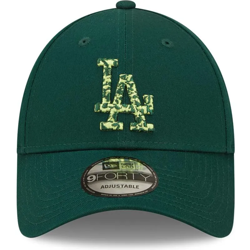 mutzen-gebogen-grun-verstellbares-band-9forty-seasonal-infill-der-los-angeles-dodgers-mlb-von-new-era