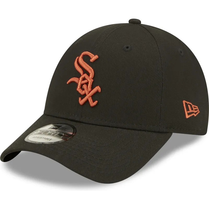 mutzen-gebogen-schwarz-verstellbares-band-marron-9forty-league-essential-der-chicago-white-sox-mlb-von-new-era