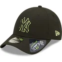 mutzen-gebogen-schwarz-snapback-9forty-neon-pack-repreve-der-new-york-yankees-mlb-von-new-era
