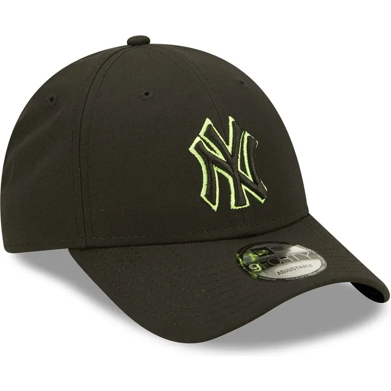 mutzen-gebogen-schwarz-snapback-9forty-neon-pack-repreve-der-new-york-yankees-mlb-von-new-era