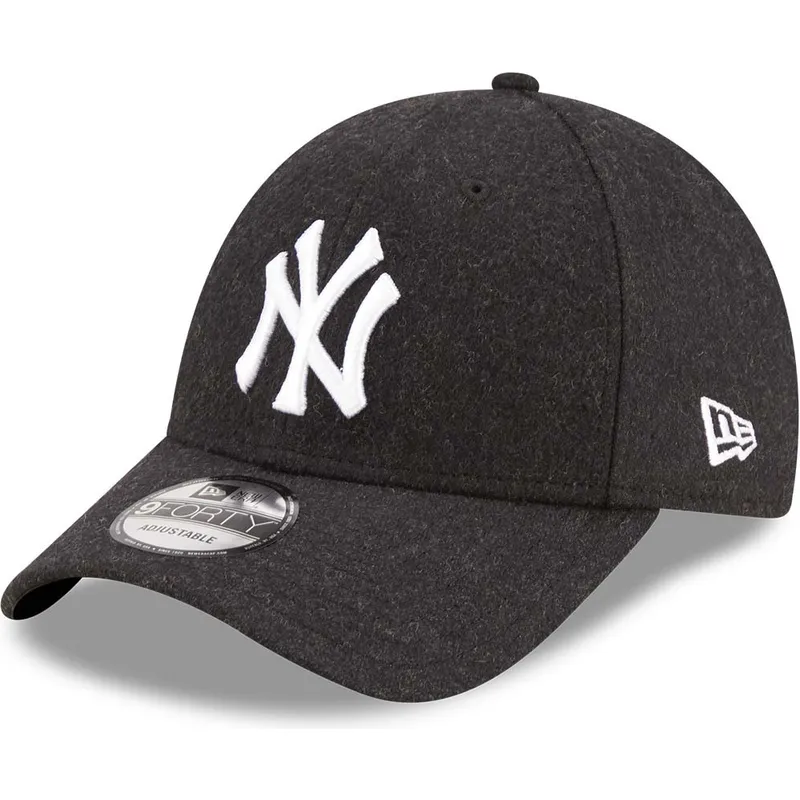 mutzen-gebogen-schwarz-verstellbares-band-9forty-the-league-melton-wool-der-new-york-yankees-mlb-von-new-era