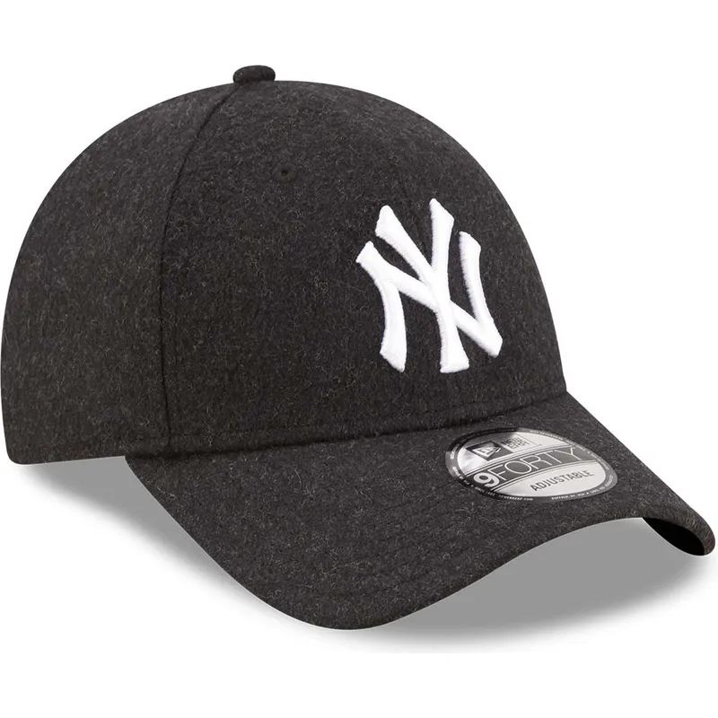 mutzen-gebogen-schwarz-verstellbares-band-9forty-the-league-melton-wool-der-new-york-yankees-mlb-von-new-era