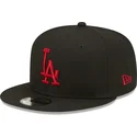mutzen-flach-schwarz-snapback-9fifty-league-essential-der-los-angeles-dodgers-mlb-von-new-era