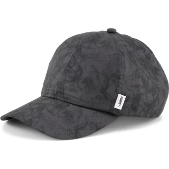 Casquette courbée noire et grise ajustable pour femme Ponytail Puma