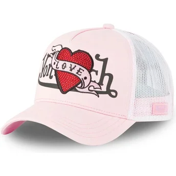 Mützen gebogen rosa snapback Love LOVU LP von Von Dutch
