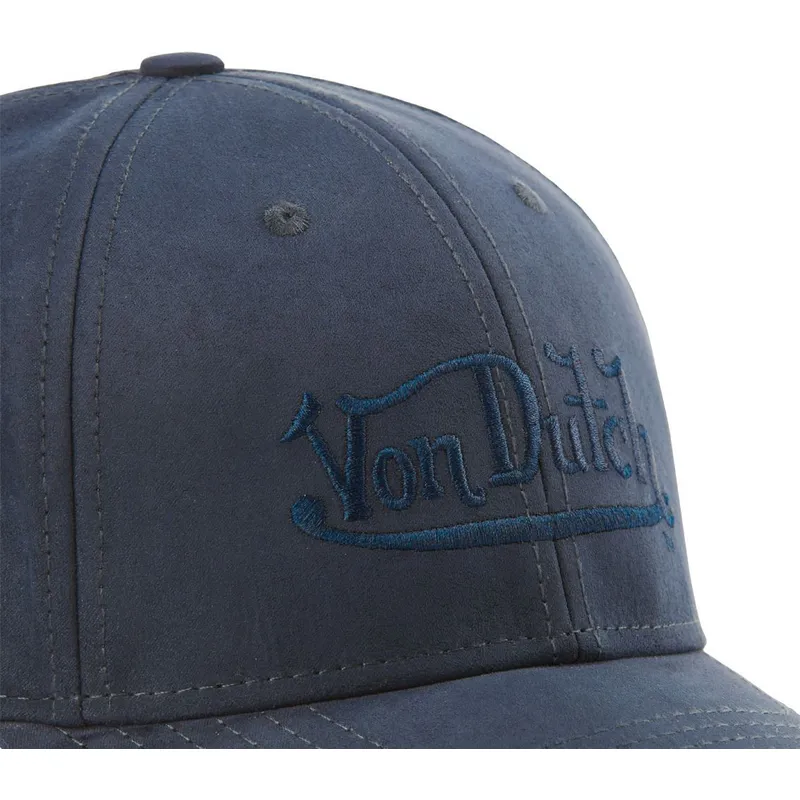 gebogene-marineblaue-snapback-kappe-suedine1-von-von-dutch