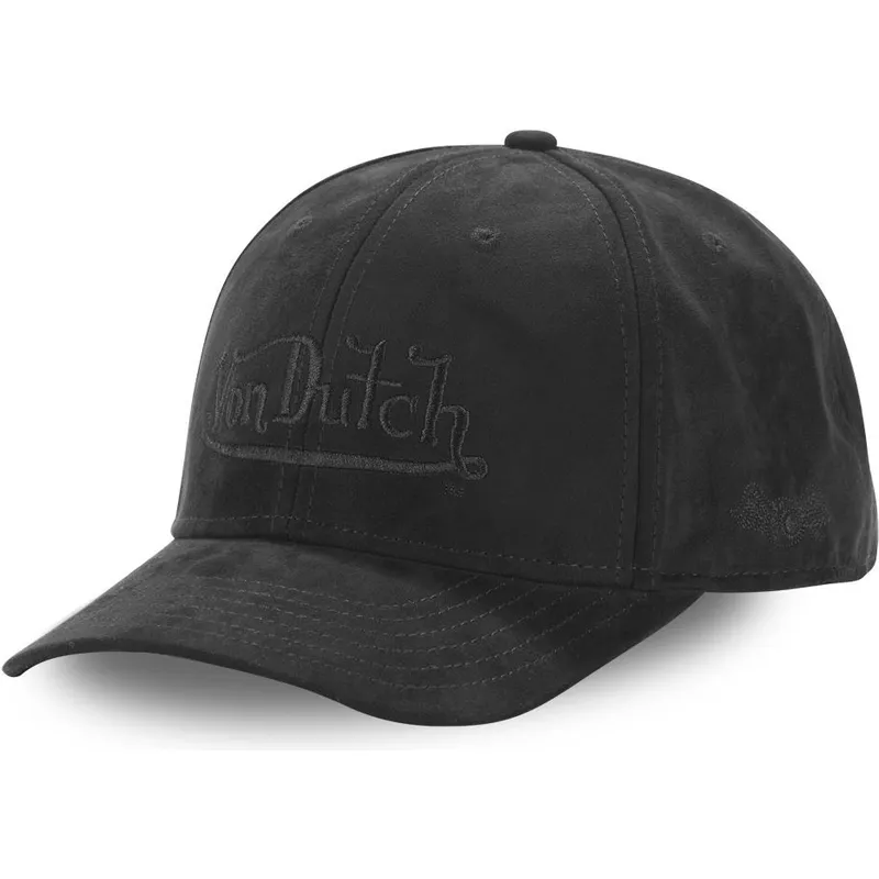 schwarze-gebogene-snapback-kappe-suedine4-von-von-dutch schwarze-gebogene-snapback-kappe-suedine4-von-von-dutch