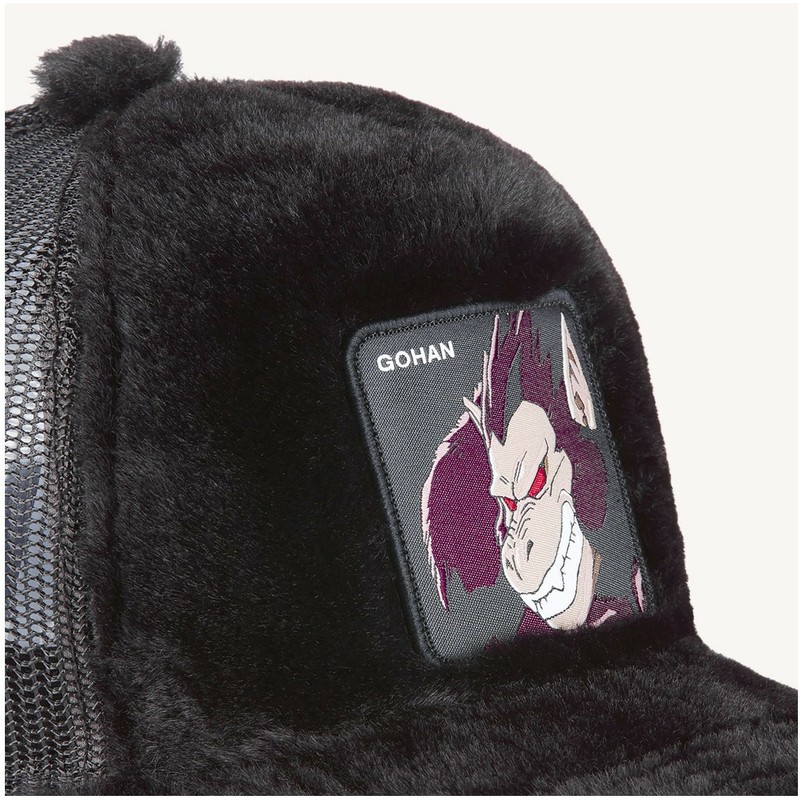 capslab-son-gohan-great-ape-fur1-ooz1-dragon-ball-black-trucker-hat
