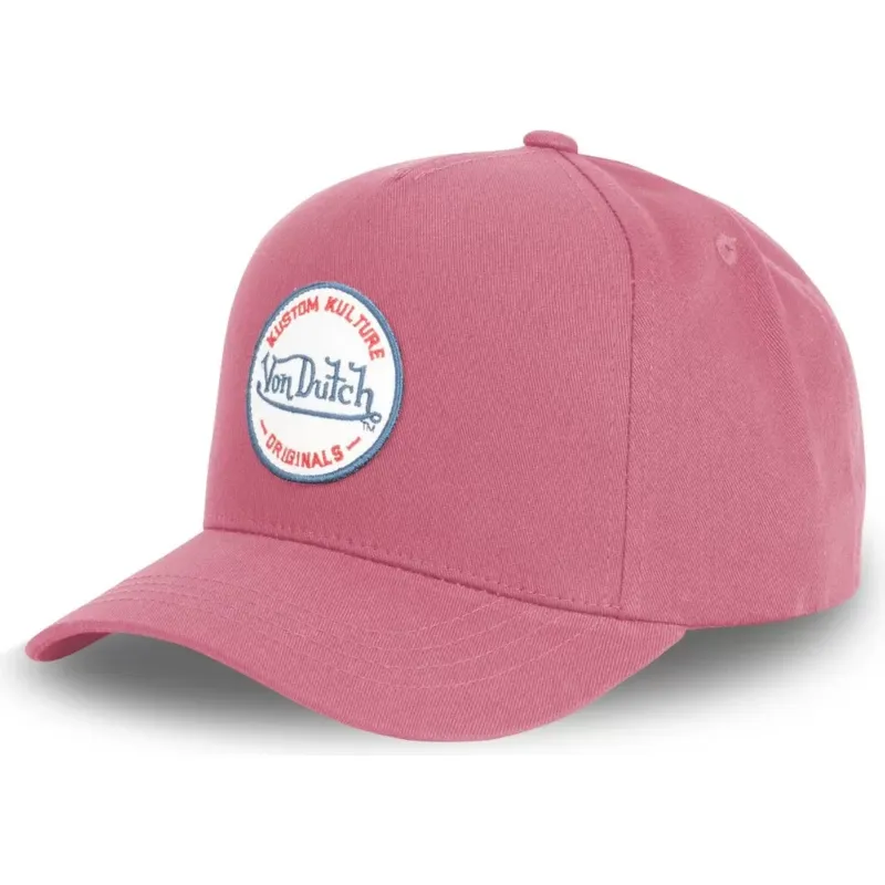 dunkelrote-gebogene-snapback-kappe-kustom-kulture-col-rasp-von-von-dutch