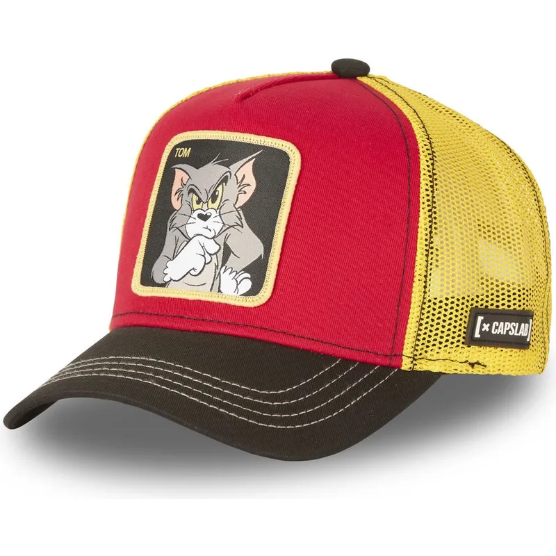mutzen-gebogen-rot-snapback-tom-looney-tunes-von-capslab mutzen-gebogen-rot-snapback-tom-looney-tunes-von-capslab