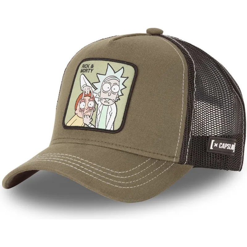 mutzen-gebogen-braun-snapback-rick-und-morty-rick-und-morty-von-capslab