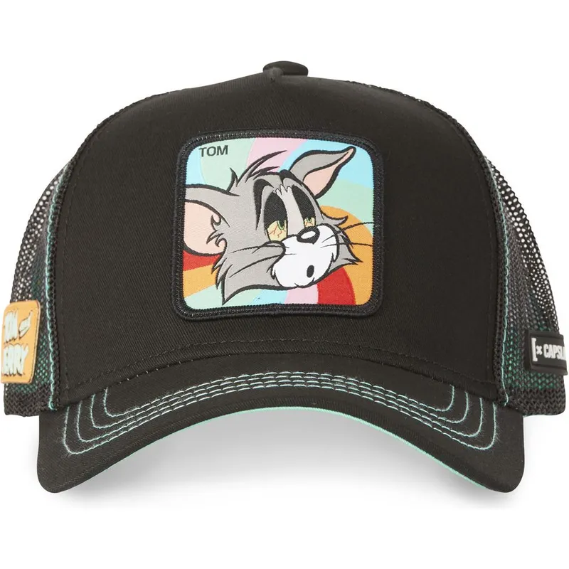 schwarze-trucker-kappe-tom-to5-looney-tunes-von-capslab