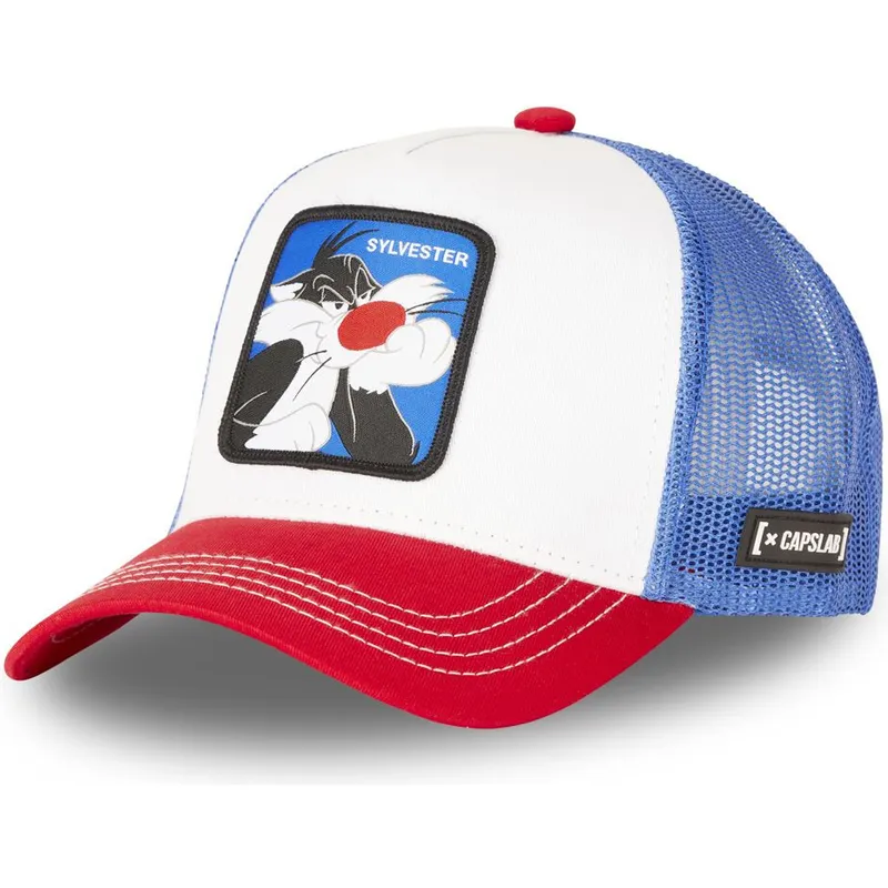mutzen-gebogen-weiss-snapback-silvester-looney-tunes-von-capslab mutzen-gebogen-weiss-snapback-silvester-looney-tunes-von-capslab