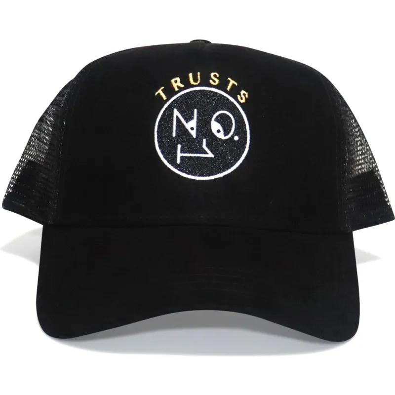 trucker-cap-schwarz-trusts-no1-suede-black-gold-logo-von-the-no1-face