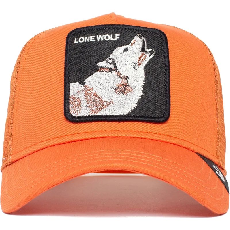 trucker-cap-orange-wolf-the-lone-wolf-the-farm-von-goorin-bros