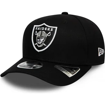 New Era Curved Brim 9FIFTY Team Stretch Snap Las Vegas Raiders NFL Black Snapback Cap