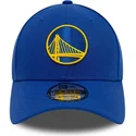 blaue-verstellbare-gebogene-kappe-9forty-the-league-der-golden-state-warriors-nba-von-new-era