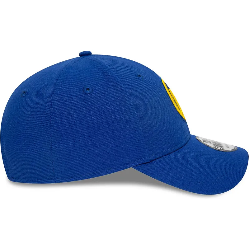 blaue-verstellbare-gebogene-kappe-9forty-the-league-der-golden-state-warriors-nba-von-new-era