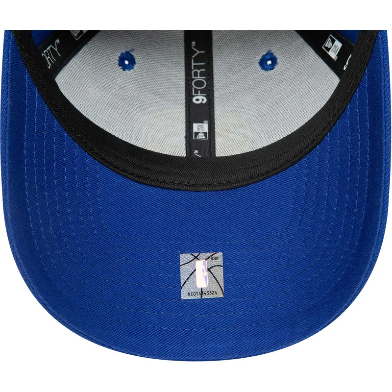 blaue-verstellbare-gebogene-kappe-9forty-the-league-der-golden-state-warriors-nba-von-new-era