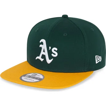 Mützen flach grün snapback 9FIFTY Essential der Oakland Athletics MLB von New Era