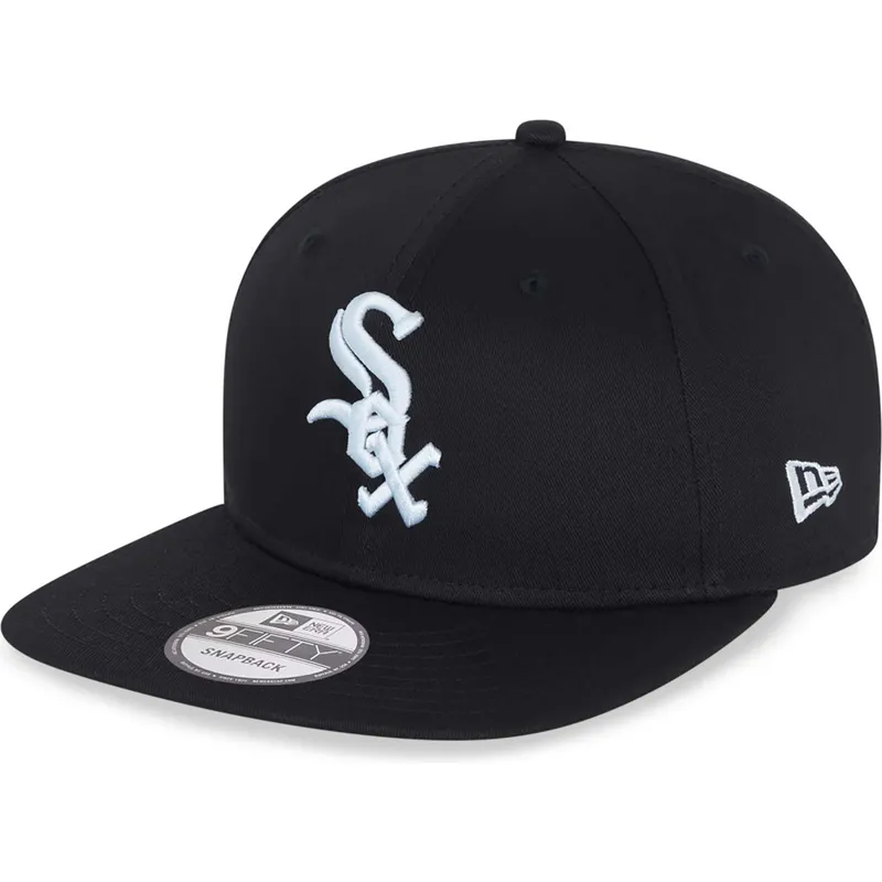 schwarze-flache-9fifty-essential-snapback-cap-der-chicago-white-sox-mlb-von-new-era schwarze-flache-9fifty-essential-snapback-cap-der-chicago-white-sox-mlb-von-new-era