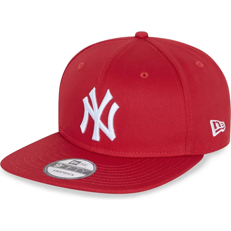 rote-flache-snapback-kappe-9fifty-essential-der-new-york-yankees-mlb-von-new-era rote-flache-snapback-kappe-9fifty-essential-der-new-york-yankees-mlb-von-new-era