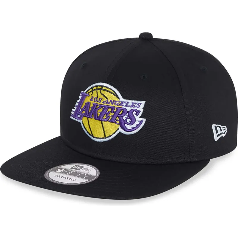 schwarze-flache-snapback-kappe-9fifty-essential-der-los-angeles-lakers-nba-von-new-era
