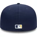 casquette-plate-bleue-marine-ajustee-59fifty-authentic-on-field-milwaukee-brewers-mlb-new-era