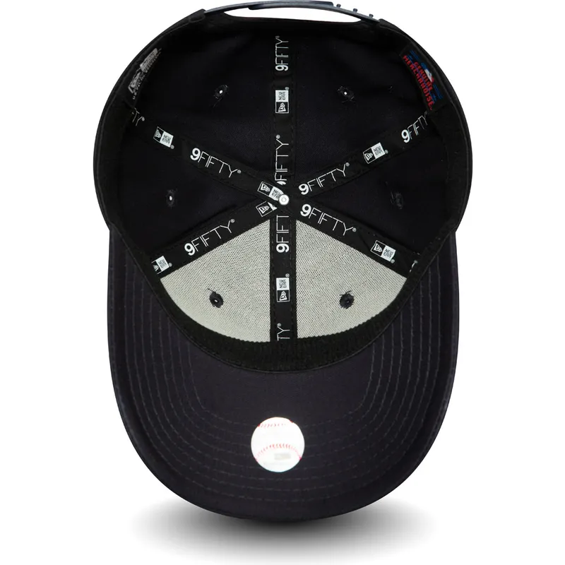 marineblaue-gebogene-snapback-kappe-9fifty-stretch-snap-der-new-york-yankees-mlb-von-new-era