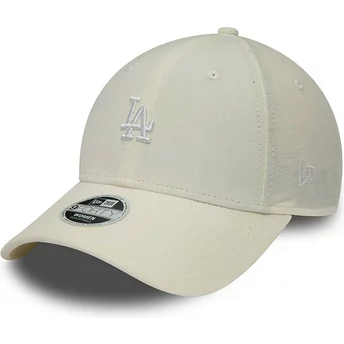Casquette courbée beige ajustable pour femme 9FORTY Cord Mini Logo Los Angeles Dodgers MLB New Era