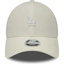 mutzen-gebogen-beige-verstellbares-band-9forty-cord-mini-der-los-angeles-dodgers-mlb-von-new-era