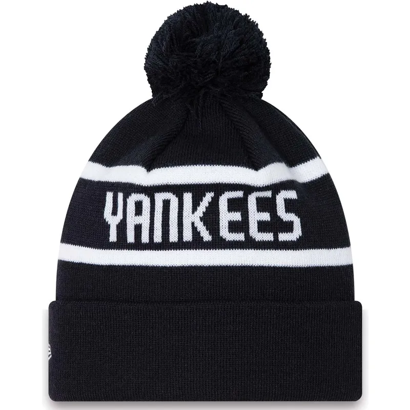 mutzen-pompon-marineblau-cuff-jake-der-new-york-yankees-mlb-von-new-era