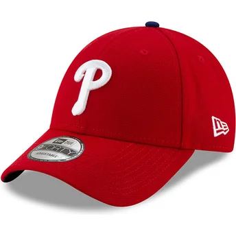 Mützen gebogen rot verstellbares band 9FORTY League der Philadelphia Phillies MLB von New Era