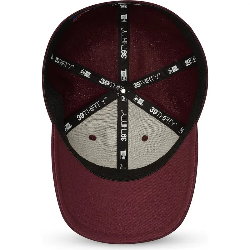 mutzen-gebogen-rot-angepasst-granate-39thirty-diamond-era-der-new-york-yankees-mlb-von-new-era