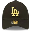mutzen-gebogen-schwarz-verstellbares-band-fur-kinder-dorado-9forty-league-essential-der-los-angeles-dodgers-mlb-von-new-era