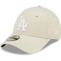 mutzen-gebogen-beige-verstellbares-band-fur-kinder-9forty-league-essential-der-los-angeles-dodgers-mlb-von-new-era