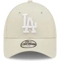mutzen-gebogen-beige-verstellbares-band-fur-kinder-9forty-league-essential-der-los-angeles-dodgers-mlb-von-new-era