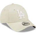 mutzen-gebogen-beige-verstellbares-band-fur-kinder-9forty-league-essential-der-los-angeles-dodgers-mlb-von-new-era