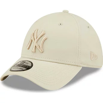 Casquette courbée beige ajustée avec logo beige 39THIRTY League Essential New York Yankees MLB New Era