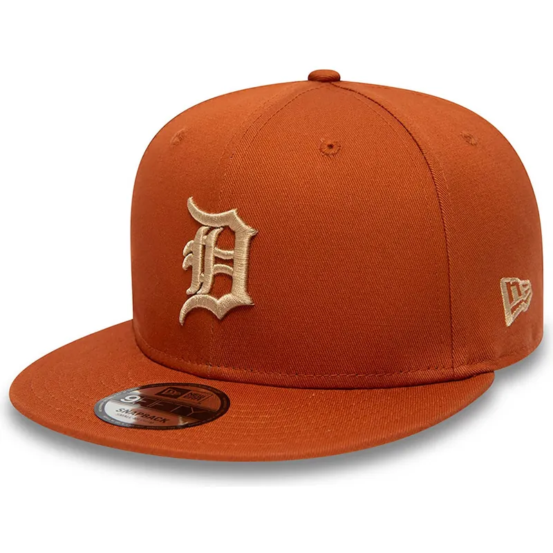 mutzen-flach-braun-snapback-9fifty-side-patch-der-detroit-tigers-mlb-von-new-era