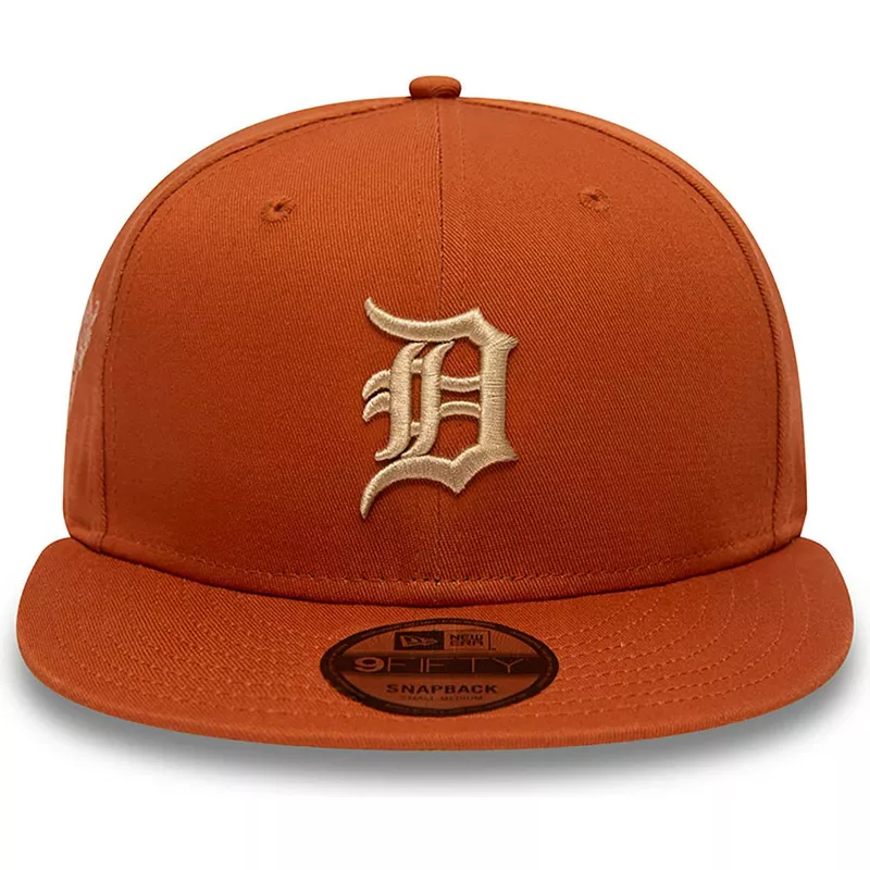 casquette-plate-marron-snapback-9fifty-side-patch-detroit-tigers-mlb-new-era