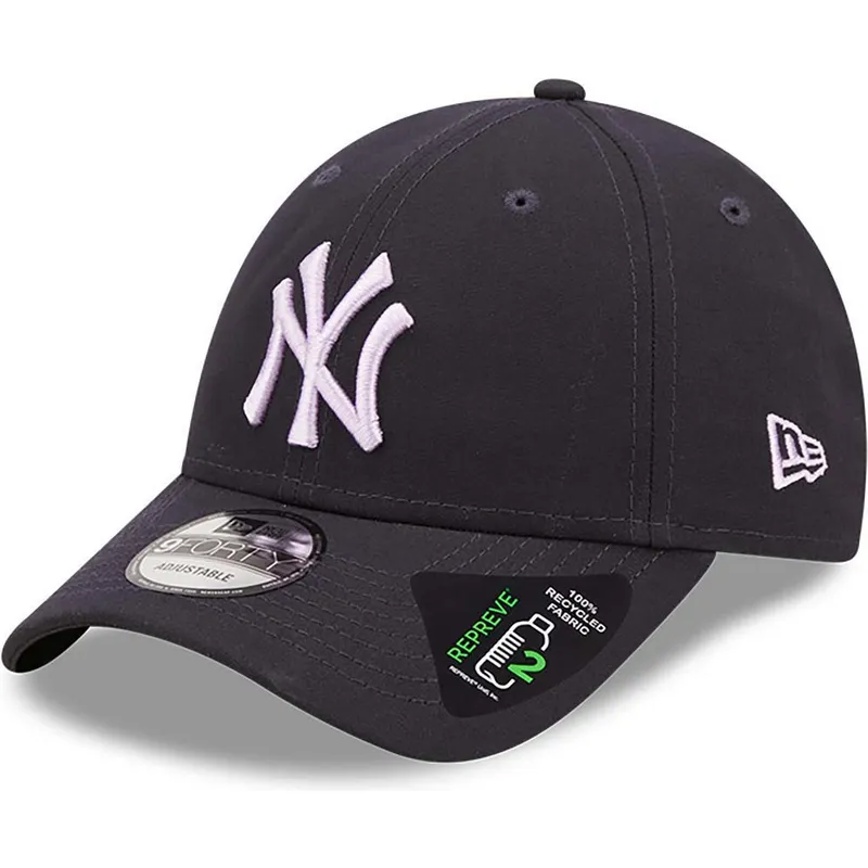 mutzen-gebogen-marineblau-verstellbares-band-9forty-repreve-der-new-york-yankees-mlb-von-new-era