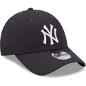 mutzen-gebogen-marineblau-verstellbares-band-9forty-repreve-der-new-york-yankees-mlb-von-new-era