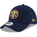 new-era-curved-brim-9forty-the-league-denver-nuggets-nba-navy-blue-adjustable-cap