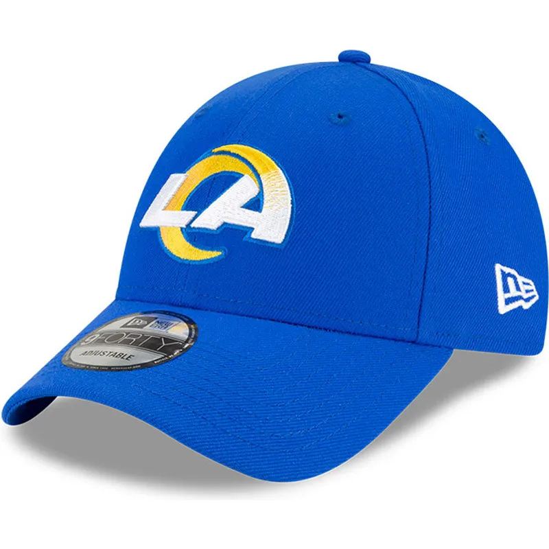 blaue-verstellbare-gebogene-kappe-9forty-the-league-der-los-angeles-rams-nfl-von-new-era