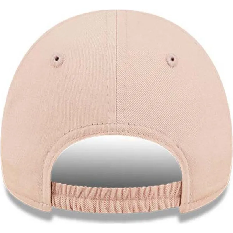 mutzen-gebogen-rosa-verstellbares-band-fur-kinder-pequeno-9forty-league-essential-der-new-york-yankees-mlb-von-new-era